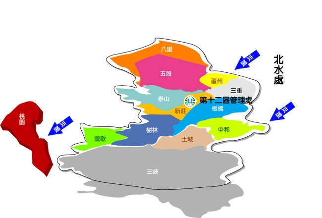 供水轄區示意圖