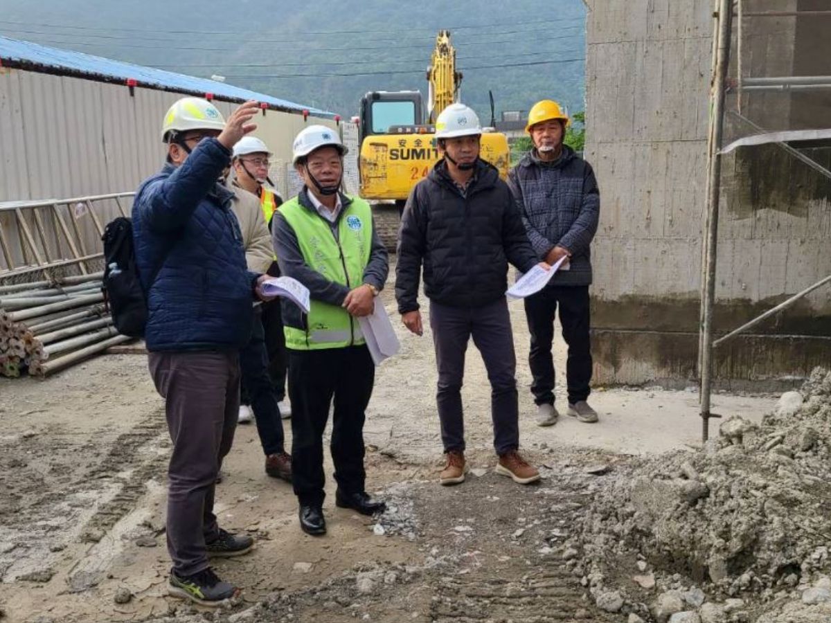 董事長視察宜蘭「金面淨水場處理設施改善工程」進度並慰勉工作人員辛勞