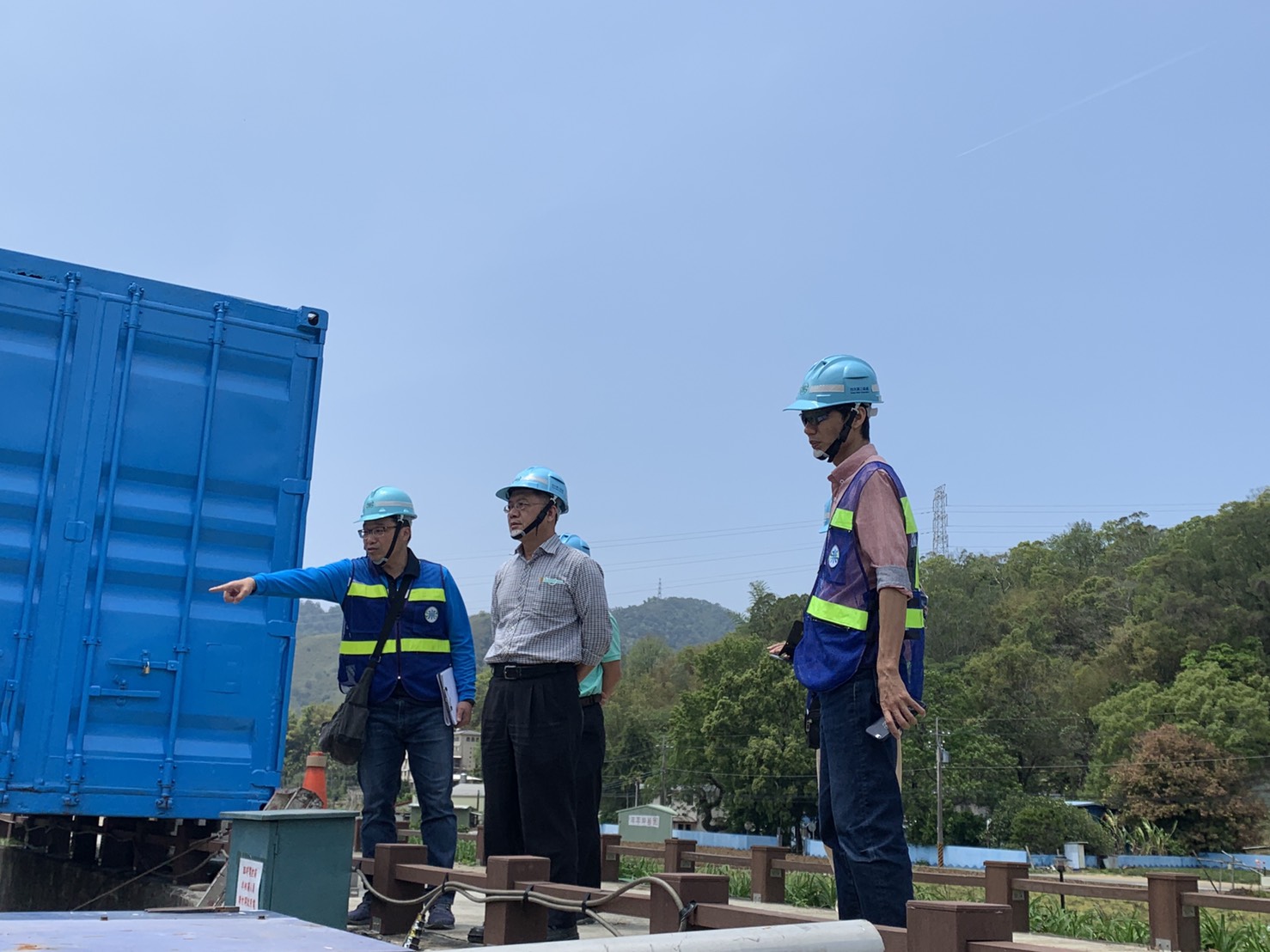 視導苗栗大湖抗旱寛口井工程施工情形