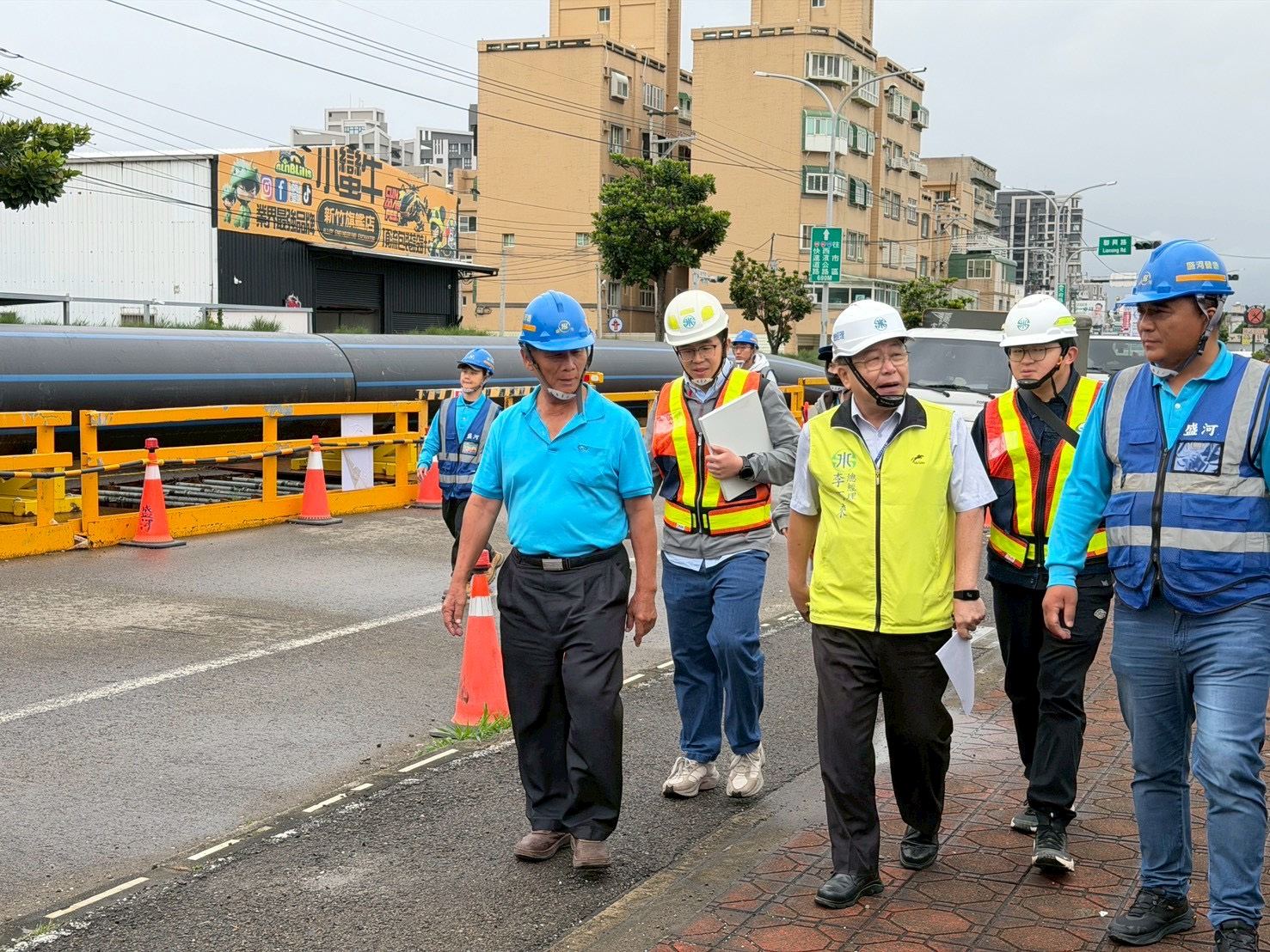 總經理視察新竹海水淡化廠輸水管線及受水池統包工程