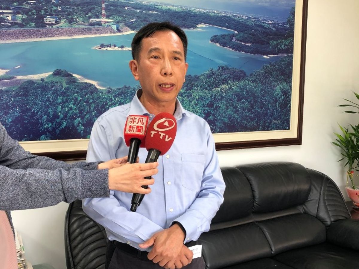 旱季水情吃緊,武處長接受媒體專訪說明。