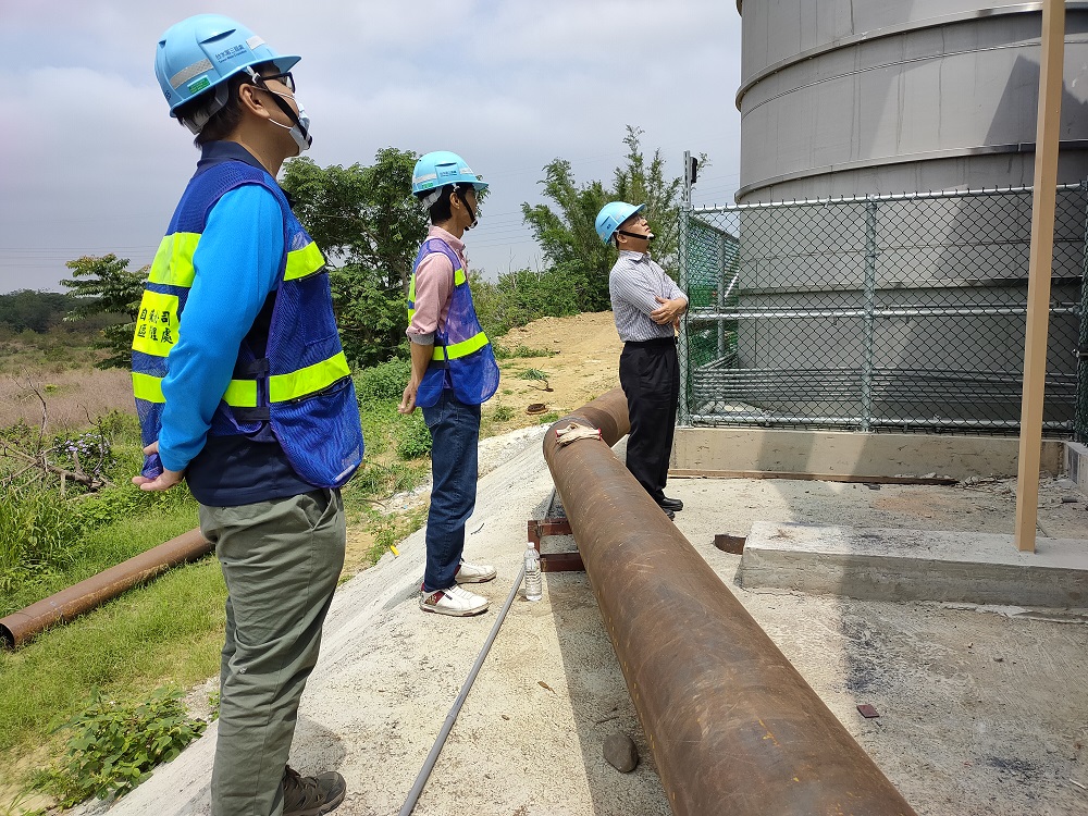 視導後龍溪伏流水取水設備緊急擴充工程施工情形