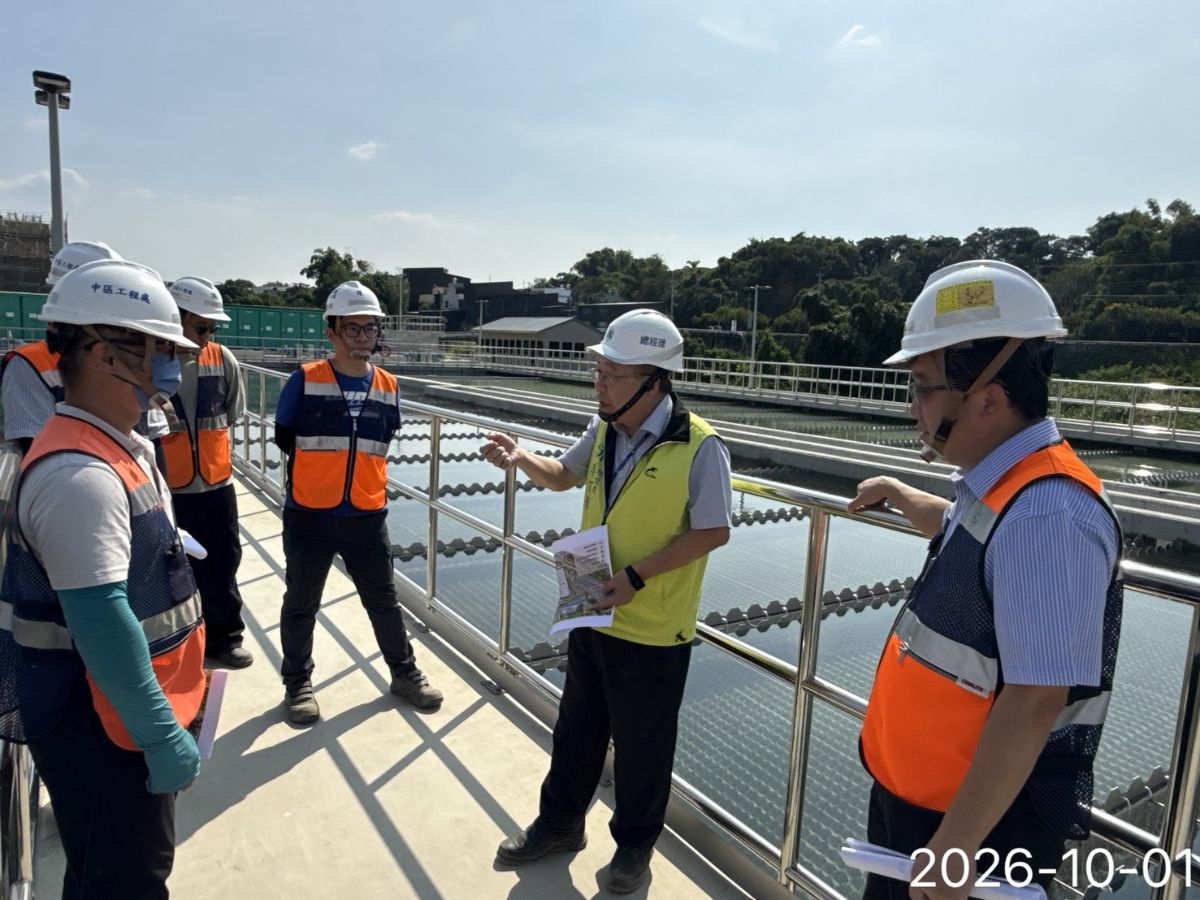 總經理現場視察鳥淨西側沉澱池