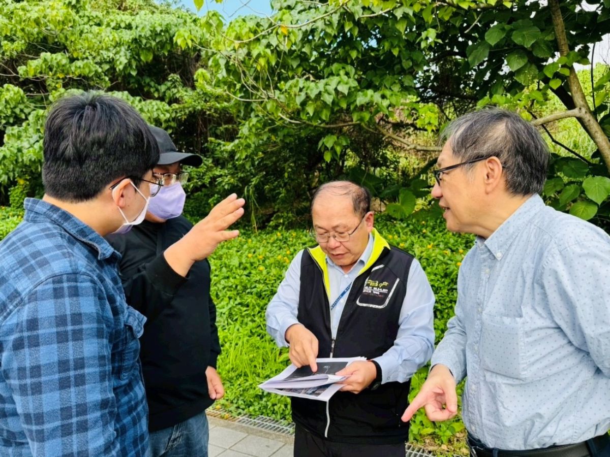 總經理視察「淡水河北側沿河平面道路工程」增設備援管線規劃及淡水營運所供水業務