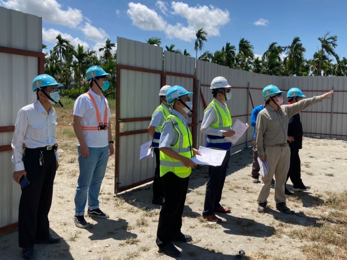 董事長視察竹田淨水場工程