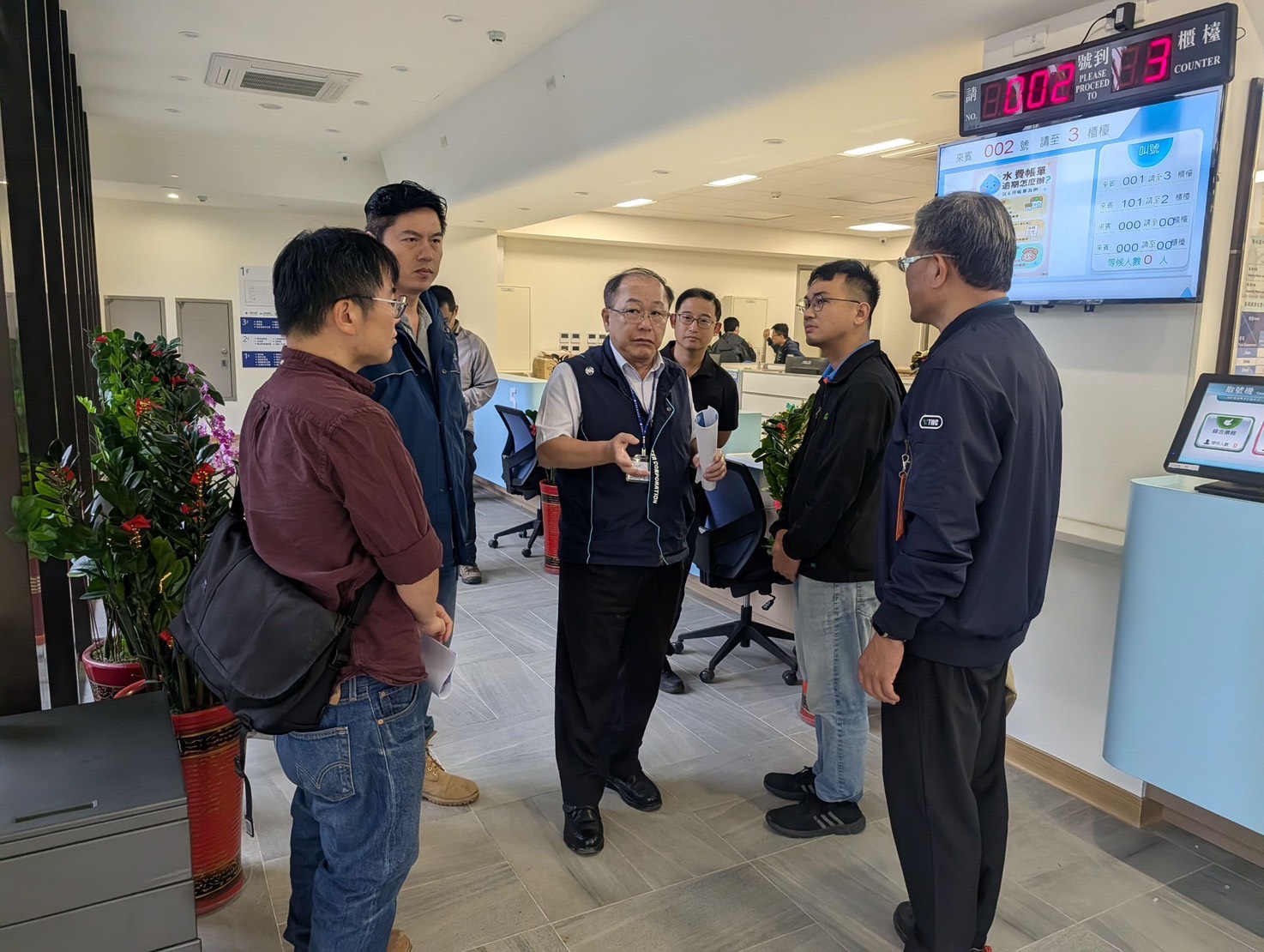 總經理視察林口服務所辦公廳新建工程