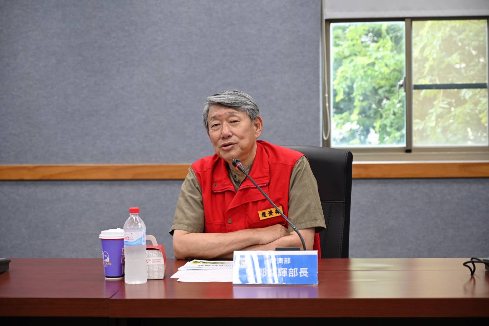 郭部長視察二區處大湳淨水場供水應變工作