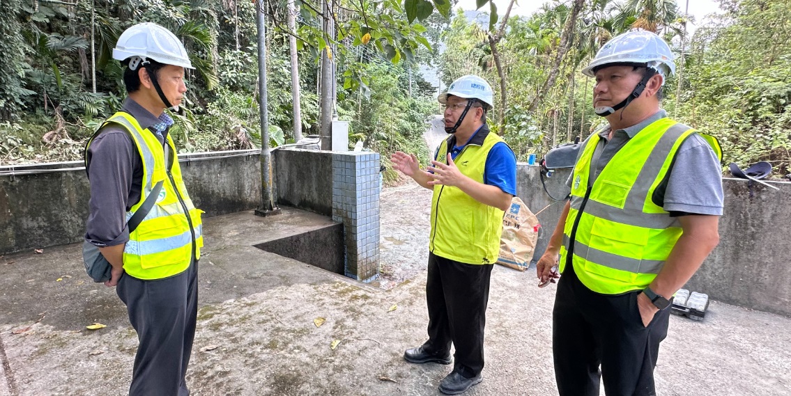 總經理視察大馬配水池應急井供水情形