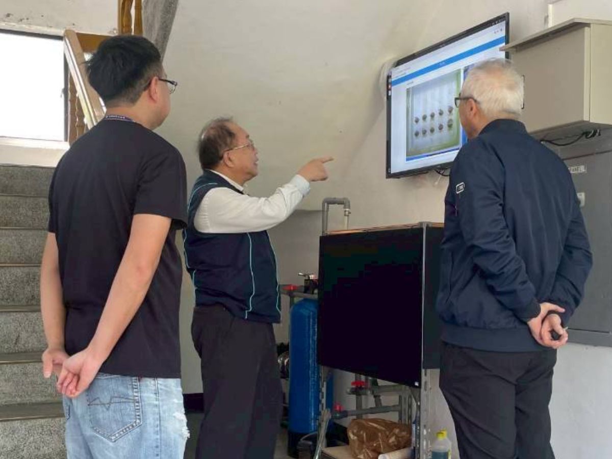 總經理視察三峽河抽水站視察原水監測情形