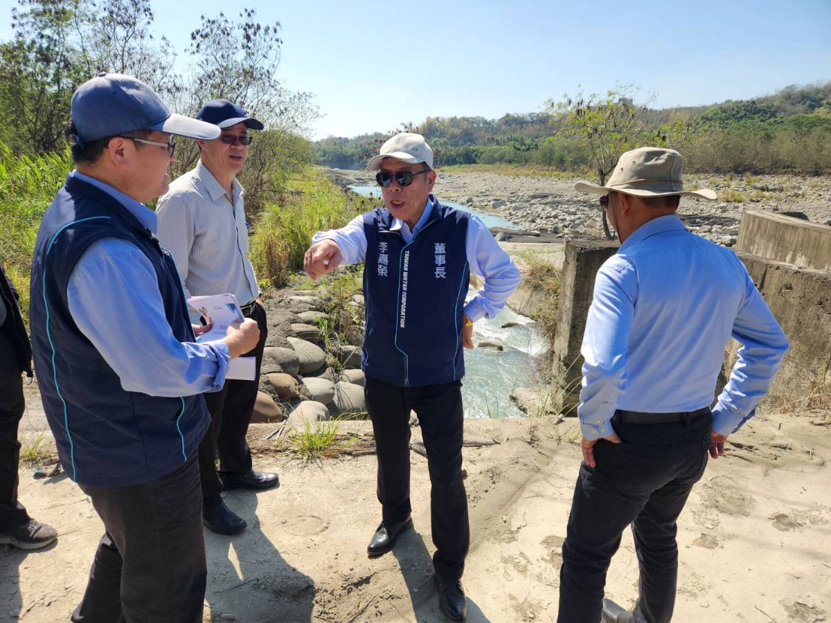 董事長現勘新杉林淨水場取水口（旗山溪）