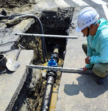 岡山公園路施工照片