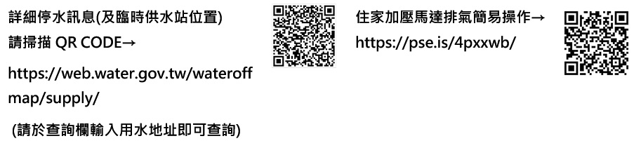 詳細停水訊息與住家加壓馬達排氣簡易排除