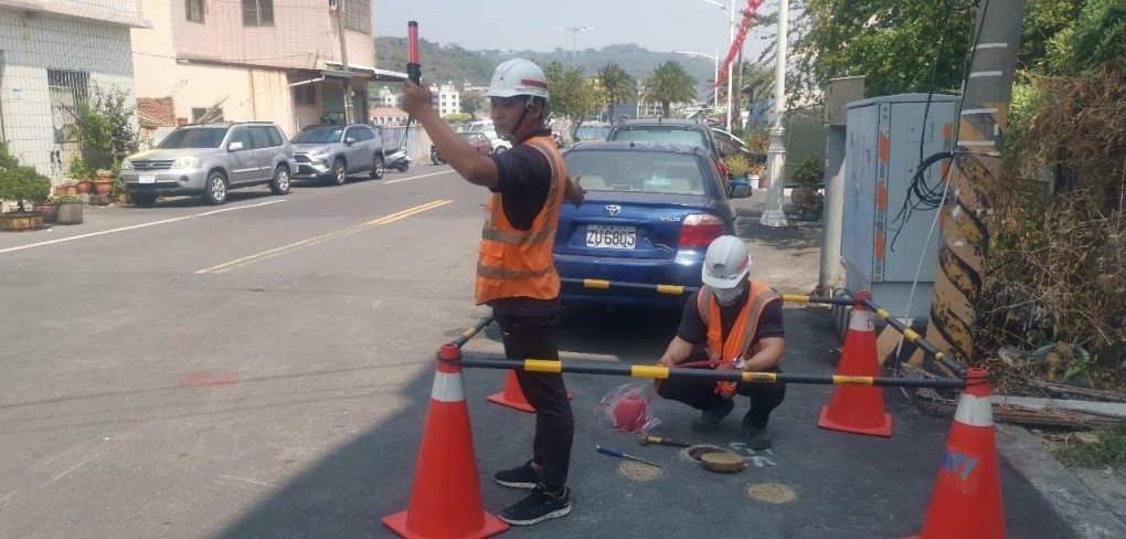 台水七區處於抗旱期間辦理旗津地區科技檢漏作業
