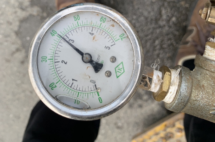 3.供水區內調控前水壓量測(2.9公斤每平方公分)