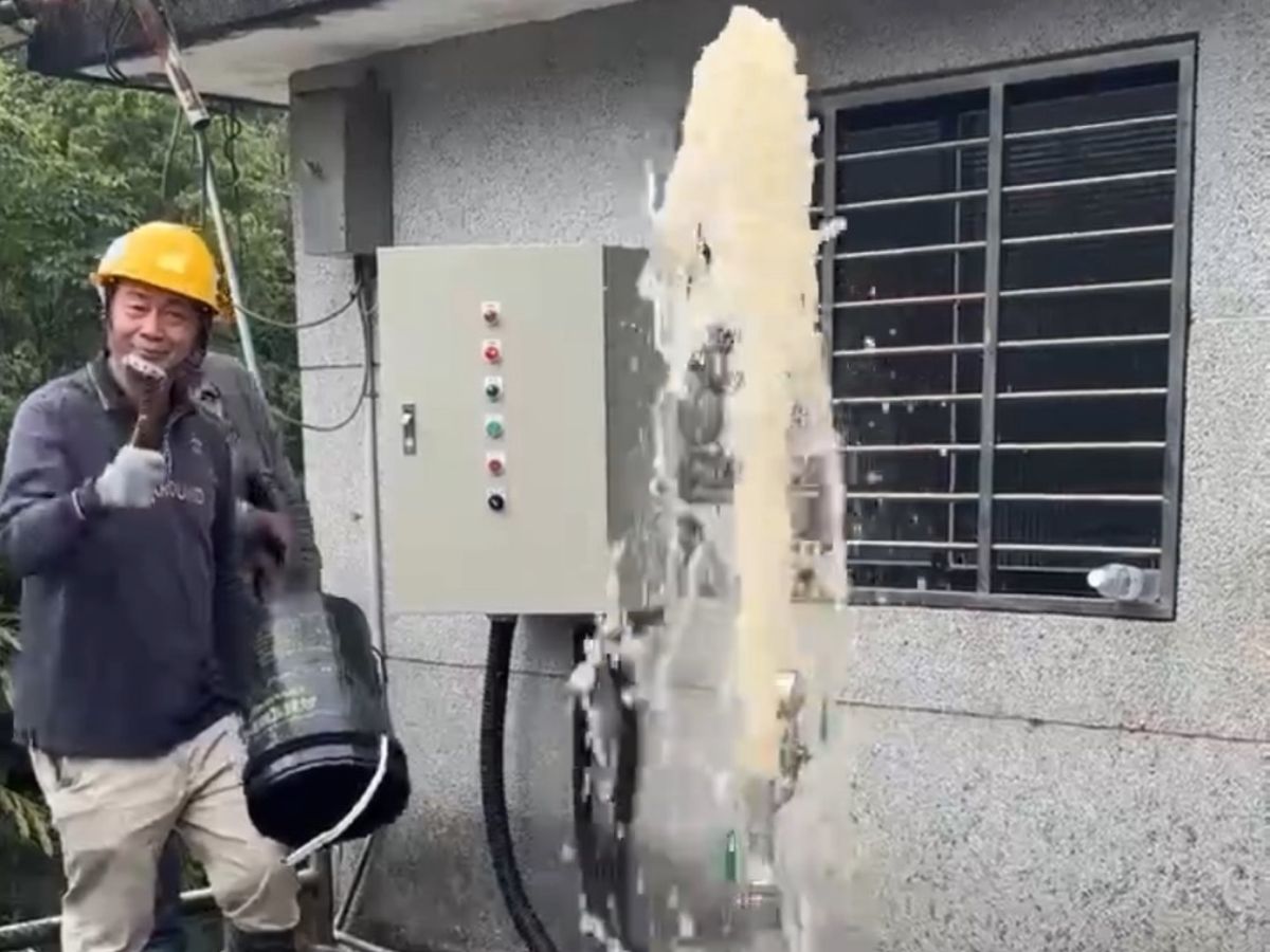 抽水設備管件及配電盤銜接完成測試成功