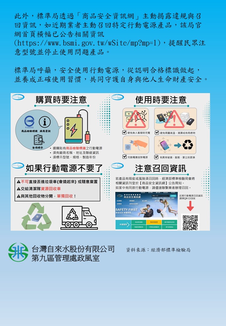 行動電源邊境抽驗提高10倍呼籲消費者注意使用安全