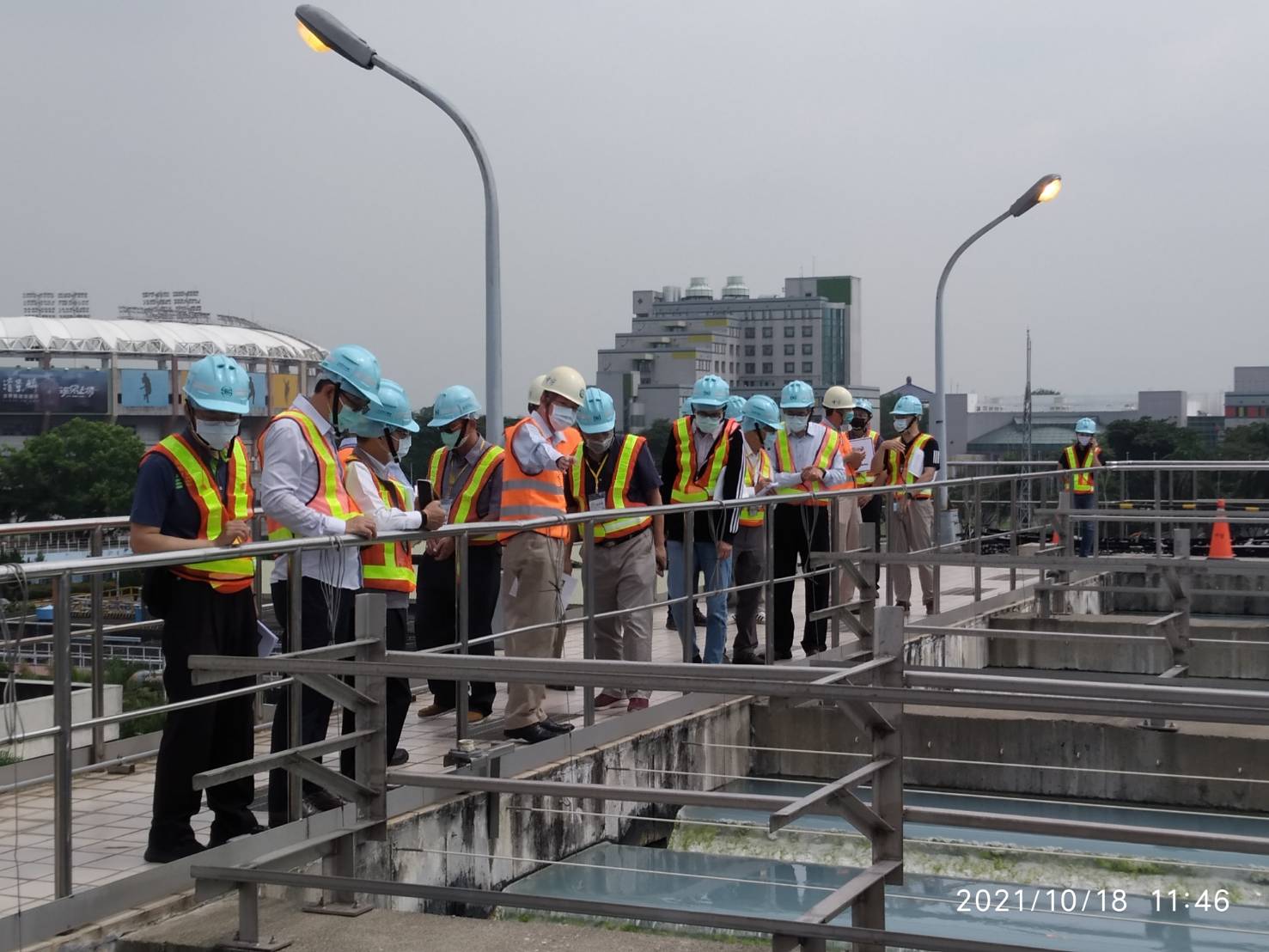 行政院公共工程委員會第21屆公共工程金質獎評審小組，蒞臨本處澄清湖高級淨水場考評.