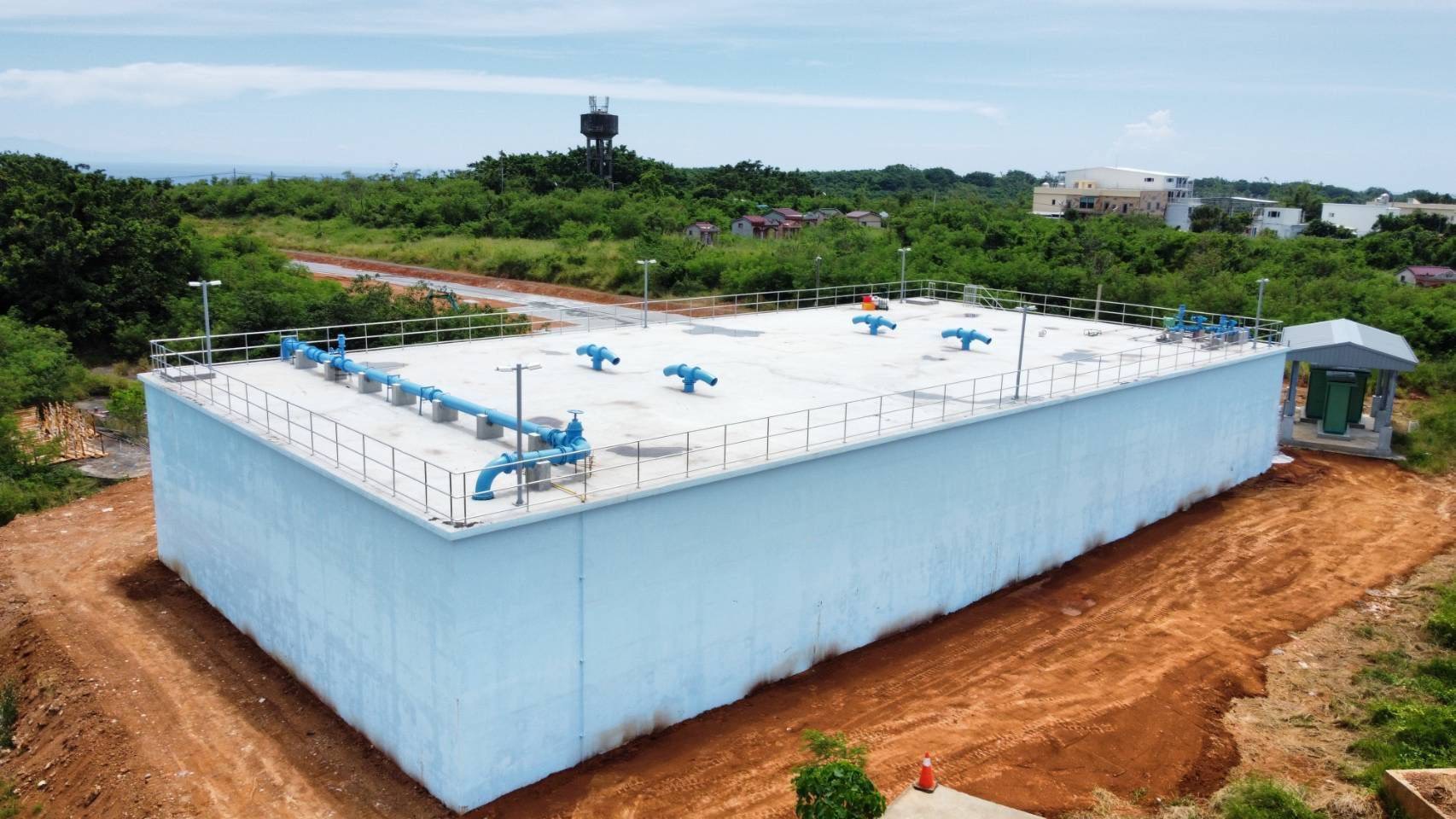 台水小琉球5,000噸配水池啟用，總蓄水量由6,800噸提升至11,800噸，有效提升供水穩定與水質安全。