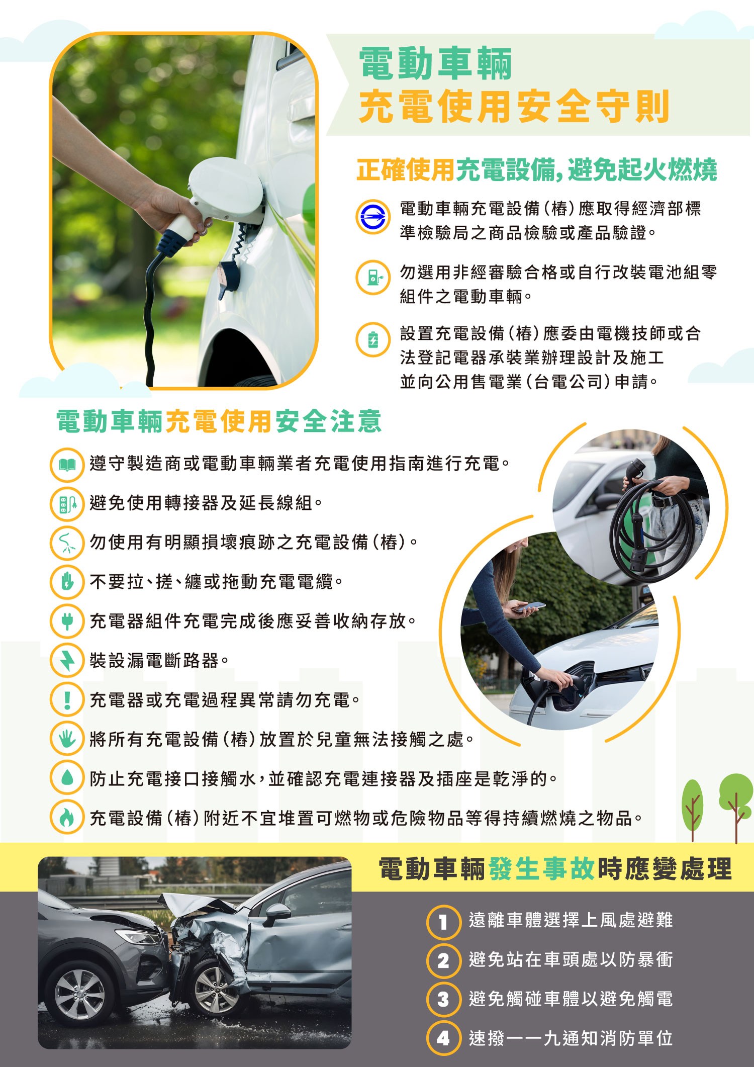 電動車輛充電使用安全守則