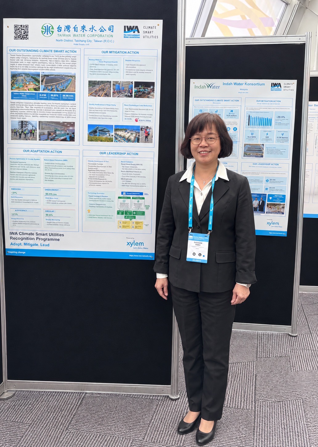 台水公司於氣候調適（Adaptation）、減緩排放（Mitigation）及領導力（Leadership）三大面向展現實質氣候治理成果
