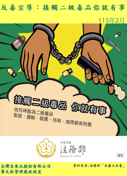 反毒宣導-接觸二級毒品你就有事