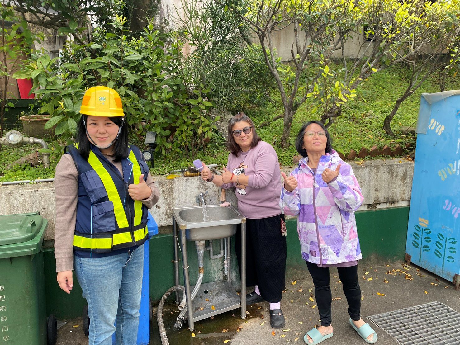 台水第一區處完成新北巿汐止區伯爵山莊社區用戶加壓受水設備改善，民眾可安心用水