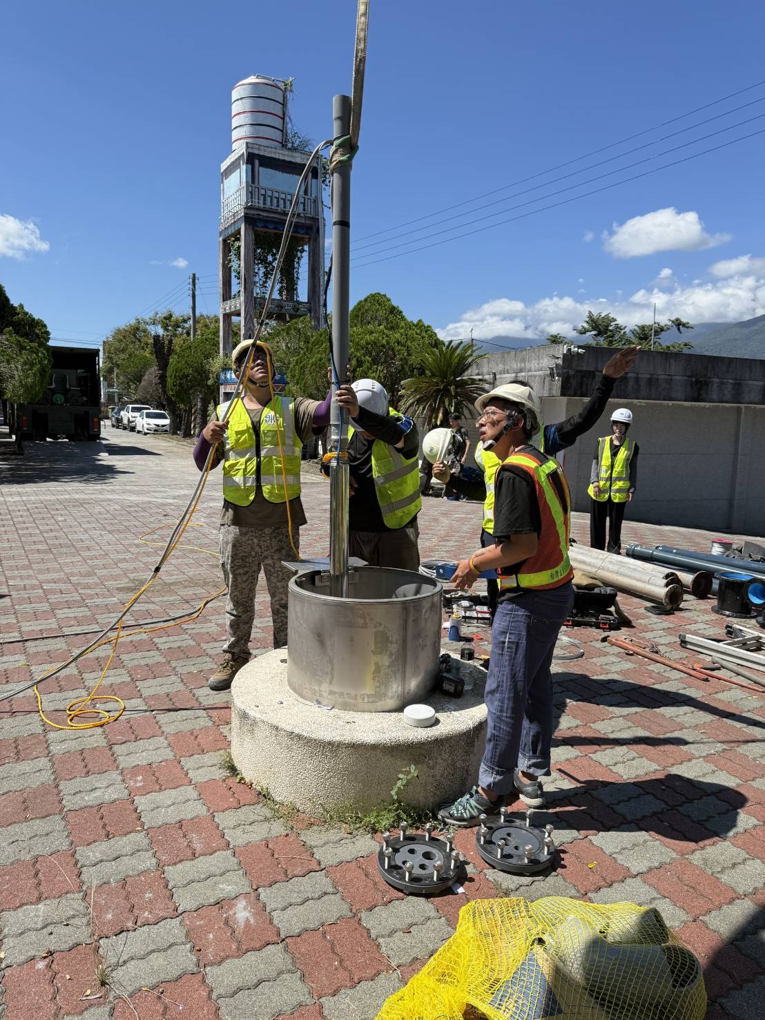太巴塱觀測井安裝電動抽水機，以增加供水量。