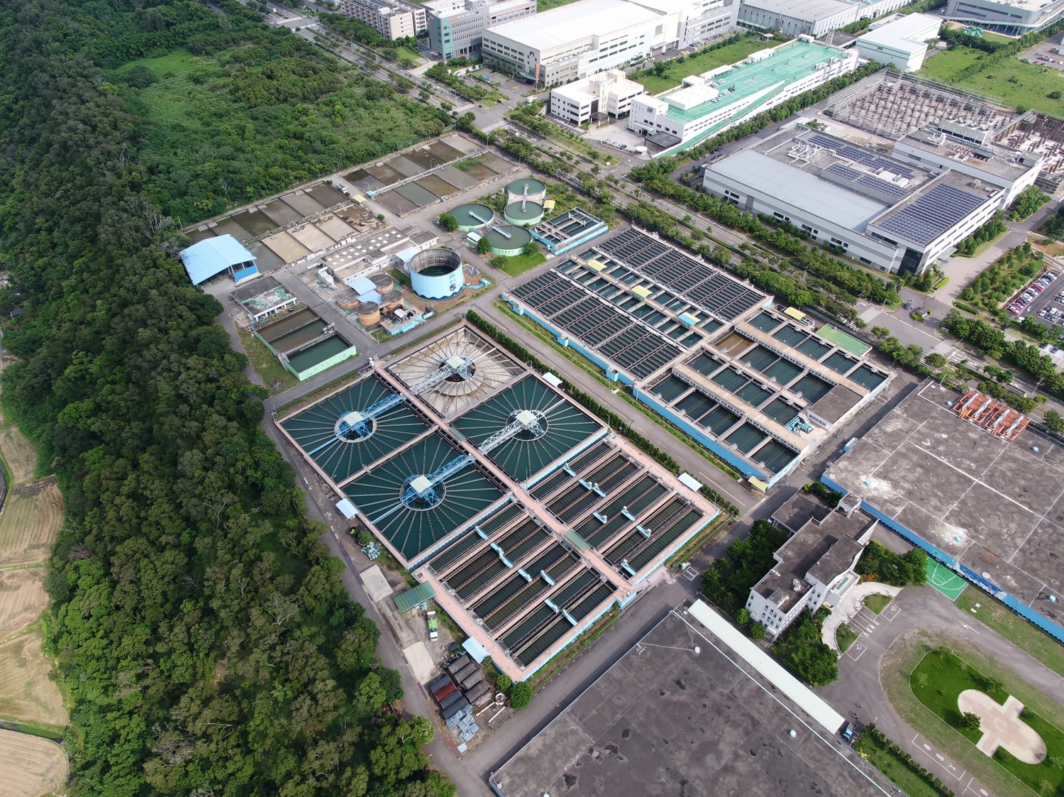 第四區管理處-鯉魚潭給水廠空拍實景